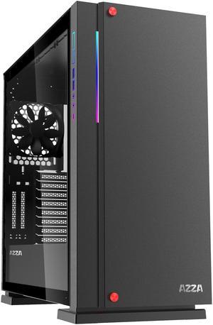 AZZA Zircon 7000B / Gaming / ATX Full-Tower / Tempered Glass / Black / 2x 120 mm fan included