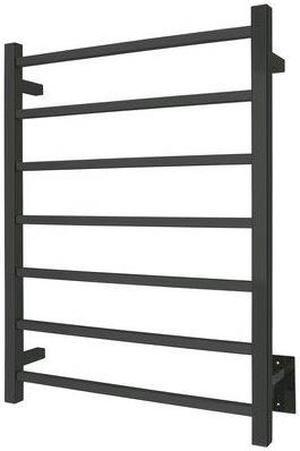 Tahoe 7 Towel Warmer, Black, Hardwired, 7 Bars Refurbished
