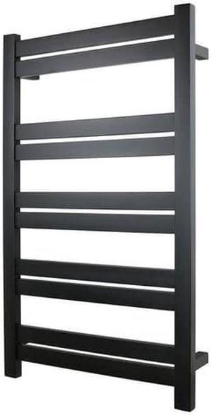 Grande 10 Towel Warmer, Black, Hardwired, 10 Bars