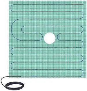TempZone Shower Mat 120V 48 x 48 with Center Drain Hole, 16 Sq. Ft., 2.0A - Refurbished