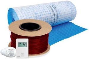 WarmlyYours TempZone Electric Floor Heating Cable Kit 220' with Prodeso Membrane & Non Programmable Thermostat (68.7 sq. ft) for Tile Floors
