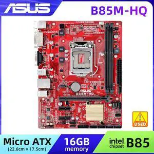 Intel B85 LGA 1150 Motherboard ASUS B85M-HQ Motherboard 2×DDR3 16GB PCI-E 3.0 4×SATA III USB3.0 VGA Micro ATX