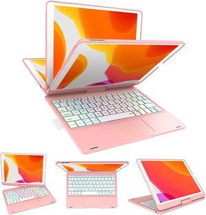 Touchpad Keyboard Case for iPad 10.2 2020 8th Generation & iPad 10.2 2019 7th Gen, iPad Air 3 2019, iPad Pro 10.5 inch 2017 with Backlights, Pencil Holder, Wireless Bluetooth 360 Rotatable Cover