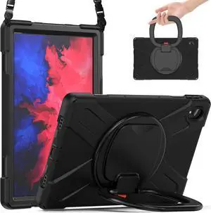 Case Compatible for Lenovo Tab P11 11 inch 2020 Model TB-J606F / TB-J606X with Kickstand, Hand Strap and Shoulder Strap Shockproof Protective Cover