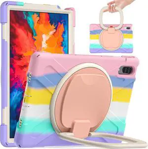 Case for Lenovo Tab P11 Pro 11.5 Inch 2020 TB-J706F / TB-J706L, Heavy Duty Shockproof Rugged Drop Resistant Impact Resistant Silicone Protective Case with Stand/Handle Hand Strap/Shoulder Strap
