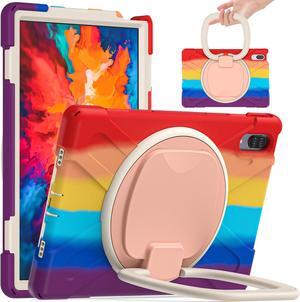 Case for Lenovo Tab P11 Pro 11.5 Inch 2020 TB-J706F / TB-J706L, Heavy Duty Shockproof Rugged Drop Resistant Impact Resistant Silicone Protective Case with Stand/Handle Hand Strap/Shoulder Strap