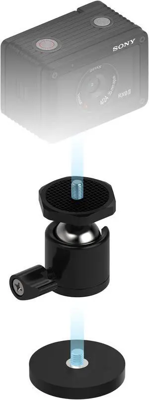 SABRENT Rubber-Coated Magnetic Mount Compatible with GoPro and Small Cameras (CS-MG43)