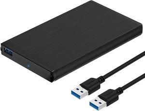 Sabrent USB 3.0 to 2.5" SSD/SATA External Hard Drive Aluminum Enclosure, Black (EC-UK30)