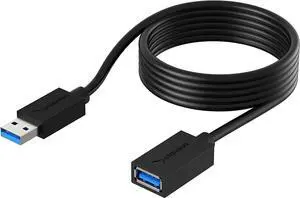 SABRENT 22AWG USB 3.0 Extension Cable - A-Male to A-Female [Black] 6 Feet (CB-3060)