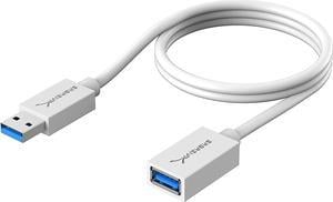 SABRENT 22AWG USB 3.0 Extension Cable - A-Male to A-Female [White] 3 Feet (CB-303W)