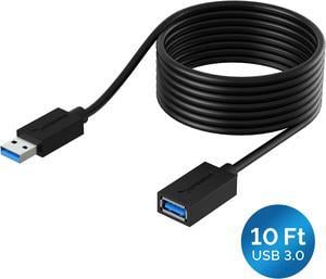 SABRENT CB-3010 10 ft. Black 22AWG USB 3.0 Extension Cable - A-Male to A-Female