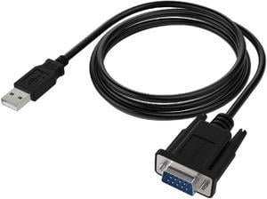 Sabrent USB 2.0 to Serial (9-Pin) DB-9 RS-232 Adapter Cable 6 ft. Cable with Thumbscrews Connectors (CB-FTDI)