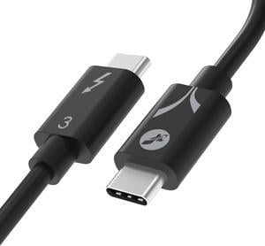 SABRENT Thunderbolt 3 (Certified) USB Type-C Cable | up to 40 Gbps | Supports 100W (5A, 20V) Charging | E-Mark Chip | (7.8"/ 20 cm) in Black (CB-T320)