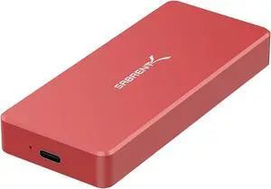 Sabrent USB Type-C Aluminum Enclosure for M.2 NVMe SSD in RED (EC-NVME-RED)