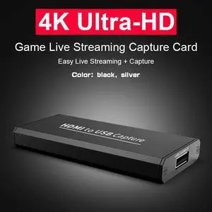 4K HDMI Video Capture Card 1080p HDMI to USB2.0 Grabber Record Box for HD Game Live Streaming Video Camera Recording