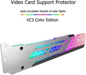 V3 RGB Graphics Card Support Frame 12V 3 Pin Automatic LED Change Video Card Holder GPU Bracket Water Cooling Stand Kit