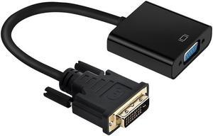 BESIUNI DVI to VGA Adapter 1080P  DVI-D 24+1 to Female VGA Vedio Cable Converter for DVI Enabled devices, PC, DVD, MonitorLength: <=0.5m (0.5m and below)