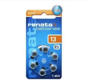 1pack(6PCS) RENATA A13 13A ZA13 13 PR48 1.45V Advanced Hearing Aid Batteries CIC Ear Care Button Cell Battery