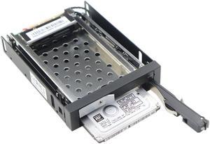 Full Metal 2 Bay 2.5 Inch SATA HDD SSD Mobile Rack Enclosure With Power Data Cables For 3.5" Floppy Drive Bay Hot Swap