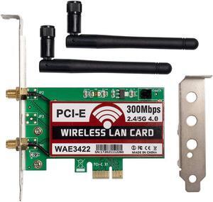Dual Band 2.4GHz/5GHz PCIe 300Mbps Wireless Network Card WLAN WiFi Adapter With Bluetooth 4.0 For PC Desktop Supports Win 10