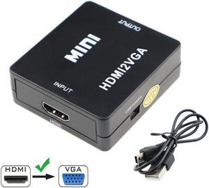 1080P HDMI to VGA Converter Box Full HD Video HDMI2VGA Adapter With 3.5mm Jack Audio Output For PC Laptop DVD PS4 XBOX360