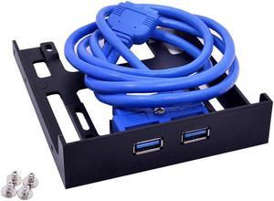 3.5 Inch USB 3.0 Front Panel Floppy Disk Bay With 2 Port USB 3.0 Hub 20 Pin Connector For Desktop Computer