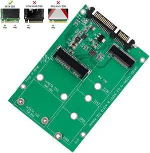 2-in-1 M.2 NGFF or mSATA to SATA 3.0 Adapter Converter Card Support Mini SATA or M.2 SATA Based B Key 2230 2242 2260 2280 SSD 2-in-1 M.2 NGFF or mSATA to SATA 3.0 Adapter Converter Card Support Mini SATA or M.2 SATA Based B Key 2230 2242 2260 2280 SSD
