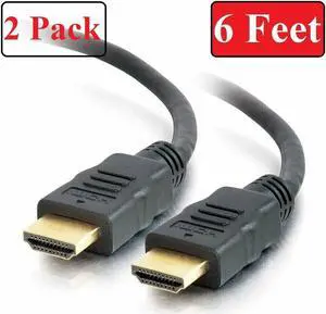 2 PACK PREMIUM ULTRA HDMI CABLE 2.0 HDTV UHD Ethernet 4K 2K 3D Audio Return 6FT