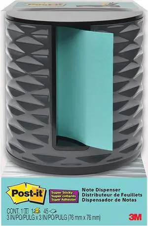 ABS330B Vertical Pop-up Note Dispenser, 3" x 3", Black