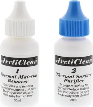 ArctiClean 60ml Kit 1 & 2 Thermal Grease Paste Compound Remover and Purifier