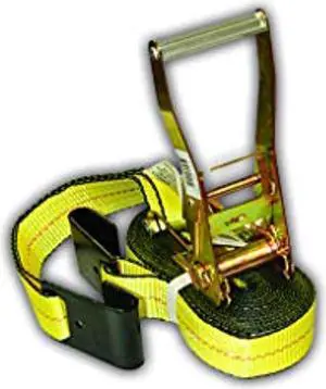 Everest - S1022 Premium Ratchet Tie Down 1 PK 2 IN. X 27 FT 3333 LBS. Working Load 10000 LBS. Break Strength Flat-Hook Cargo Straps Perfect for Moving Appliances, Lawn Equipment and Motorcycles,