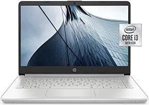 HP 14-inch Laptop, Intel Core i3-1005G1, 4 GB RAM, 128 GB SSD Storage, Windows 10 Home in S Mode (14-dq1020nr, Natural Silver)