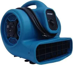 XPOWER X-400A X-400A 1,600 CFM 3-Speed Commercial Air Mover/Carpet Dryer/Floor Blower Fan with Dual Outlets for Daisy