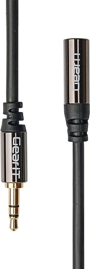 50ft 3.5mm Extension Cable Pro Series Preminun Gold Plated 50 Feet 3.5mm Auxiliary Audio Stereo Extension Male to Female Cable Black