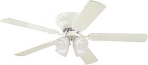 Westinghouse Lighting 7232300 CONTEMPRA IV Indoor Ceiling Fan with Light, 52 Inch, WHITE