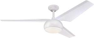Westinghouse Lighting 7226400 Madeline, Contemporary LED Ceiling Fan with Light and Remote Control, 56 Inch, White Finish, Opal Frosted Glass