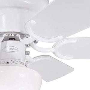 Westinghouse Lighting 7230800 Petite Indoor Ceiling Fan with Light, 30 Inch, White