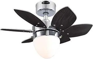 Westinghouse Lighting 7236900 Origami Indoor Ceiling Fan with Light, 24 Inch, Chrome