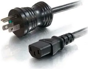 C2G 48007 16 AWG Hospital Grade Power Cord - NEMA 5-15P to IEC320C13, TAA Compliant, Black (10 Feet, 3.04 Meters)