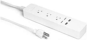 Aluratek (ASHPS05F) - Eco4life Wi-Fi Smart Power Strip with Surge Protection for Home and Office (3 x AC Outlets, 2 x USB Ports), iOS & Android