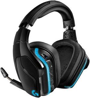 Logitech - G935 Wireless 7.1 Surround Sound Over-the-Ear Gaming Headset for PC with LIGHTSYNC RGB Lighting - Black/Blue