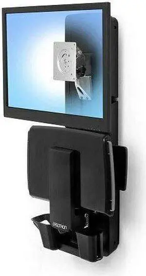 ERGOTRON 61-080-085 StyleView Sit-Stand Vertical Lift, Patient Room (Black)