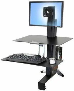 Ergotron WorkFit-S Single LD with Worksurface+ (Black)