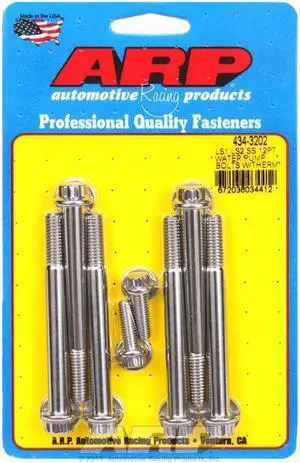 Water Pump Bolt Kit; w/ Thermostat Housing Bolts;