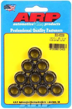 Metric 12Point Nut; Small Collar; 10Pieces