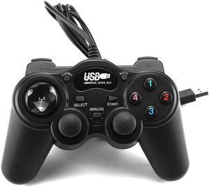 Gamepad USB Game Controller Gaming Joypad Joystick Control for PC Computer Laptop Win7/8/10/XP/Vista Black Game Console