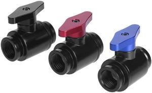 for Water Cooling Vent Valve Aluminum Handle Double Inner Teeth Water Ball Valve Waterway Control for PC Water Cooling