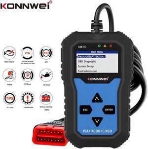 KONNWEI KW350 OBD2 V/A OBDII EOBD ABS Airbag Scanner for Volkswagen for VW Audi car Full Function Car Scanner Diagnostic Tester