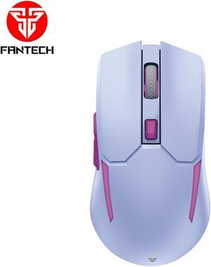 FANTECH  Wireless Gaming Mouse,Medium-size ,Ergonomic Hand Grips,2.4 GHz wreless Fast charge,RGB Gamer Desk Laptop PC Gaming Mouse, for Windows 7/8/10/11/XP Vista Linux MacOs,Purple