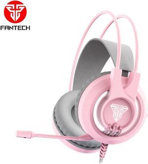 FANTECH CHIEF II HG20 Gaming Headset with noise cancellation Headphone,SUSPENSION HEADBAND,USB+3.5mm Plug Type,Pink